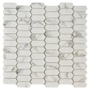 Carrara Picket 11x11 Glass Mosaic Tile