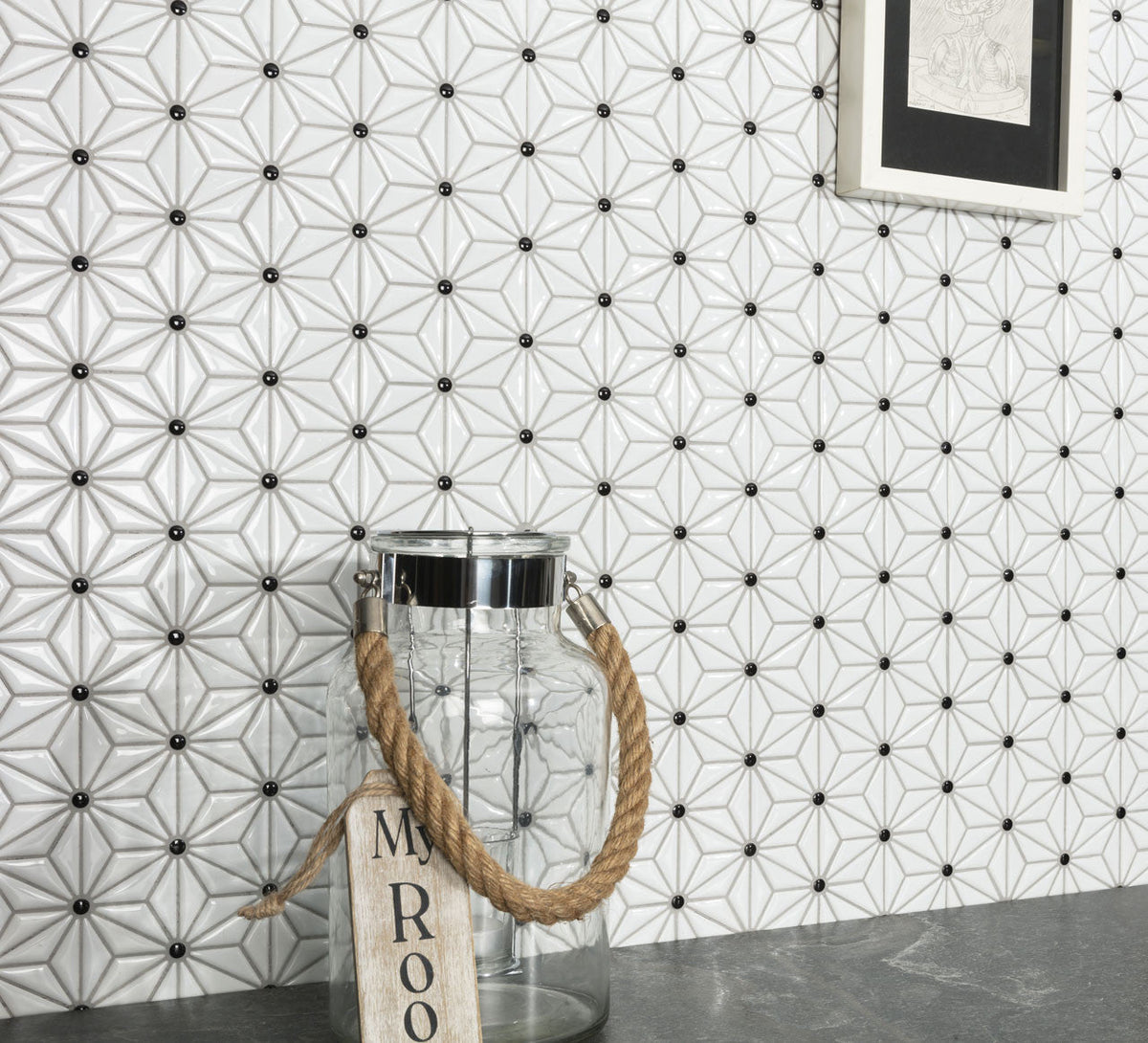 Tokyo White Ceramic Mosaic Tile 12x12 Sheet
