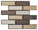 Cream Blend 2x6 Mirror Glass Mosaic Tile 12x12 Sheet