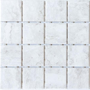 OMD-15090 Blanco 3x3 Ceramic Mosaic Tile 12x12 Sheet