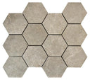 Canova Carnico 3" Hex Matte Porcelain Mosaic Tile 14x12 Sheet