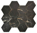Canova Emperador 3" Hex Matte Porcelain Mosaic Tile 14x12 Sheet