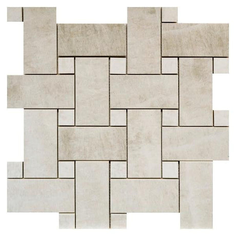 Tivoli Medici Perla Basketweave Porcelain Mosaic Tile 13x12 Sheet