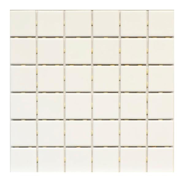Artico White 2x2 Matte Ceramic Mosaic Tile 12x12 Sheet