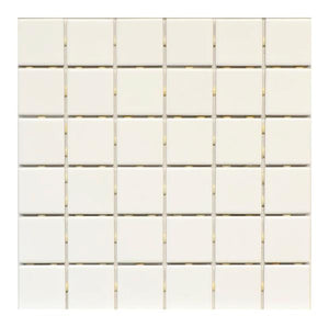 Artico White 2x2 Matte Ceramic Mosaic Tile 12x12 Sheet