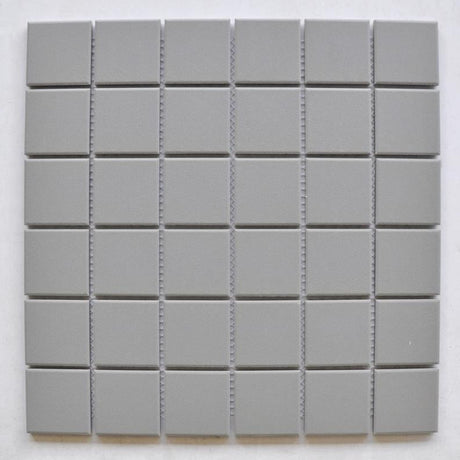 Silver 2x2 Porcelain Mosaic Tile 12x12 Sheet