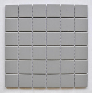 Silver 2x2 Porcelain Mosaic Tile 12x12 Sheet