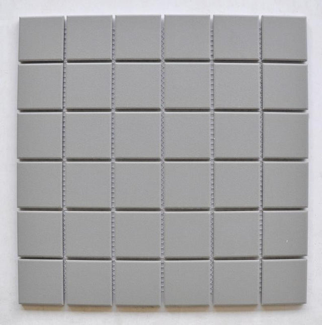 Silver 2x2 Porcelain Mosaic Tile 12x12 Sheet