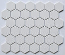 White 2" Hex Porcelain Mosaic Tile 11x13 Sheet