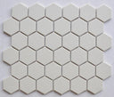 Cream 2" Hex Porcelain Mosaic Tile 11x13 Sheet