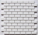 White Glossy 1x2 Porcelain Brick Mosaic Tile 12x12 Sheet
