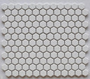 White Glossy 1" Hex Porcelain Mosaic Tile 10x12 Sheet