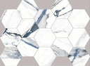 Oikos Blue 3" Hex Porcelain Mosaic Tile 13x9 Sheet
