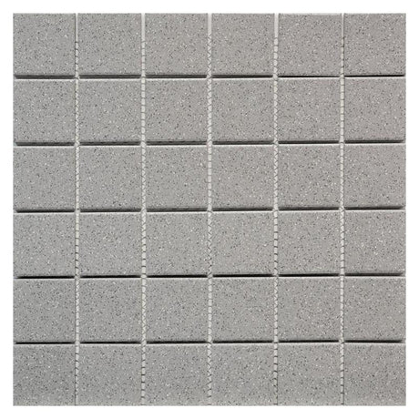 Grey Speckled 2x2 Porcelain Mosaic Tile 12x12 Sheet