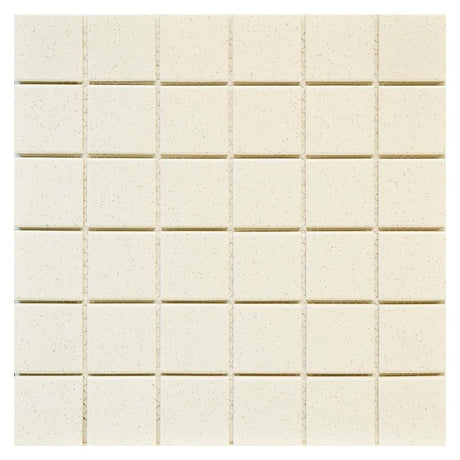 Bone Speckled 2x2 Porcelain Mosaic Tile 12x12 Sheet