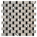 Glamour Linear Glass Mosaic Tile 12x12 Sheet