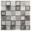 Clouds Grey 2x2 Glass Mosaic 12x12 Sheet