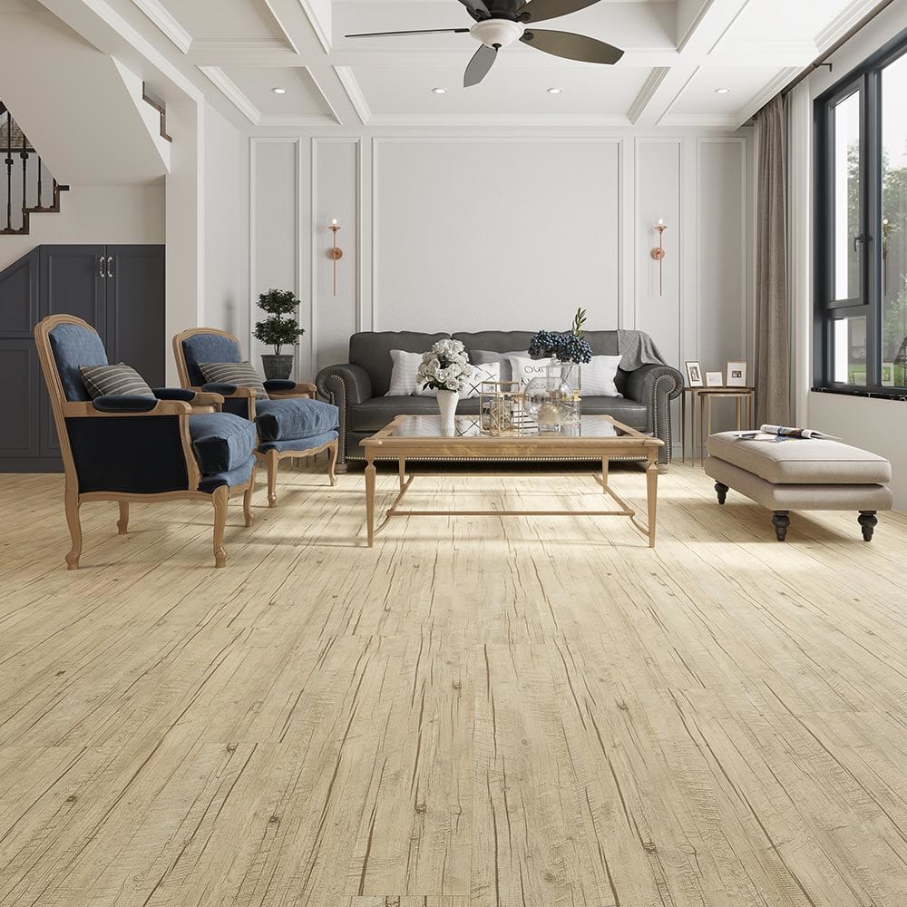 Vesdura Vinyl Planks from BuildDirect | Brown | Waterproof | Click Lock | 5.5mm | Rigid Core | Underpad Attached | 23 SqFt/Box | FloorScore