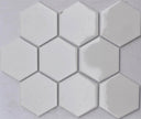 White Glossy 4" Hex Porcelain Mosaic Tile 10x12 Sheet