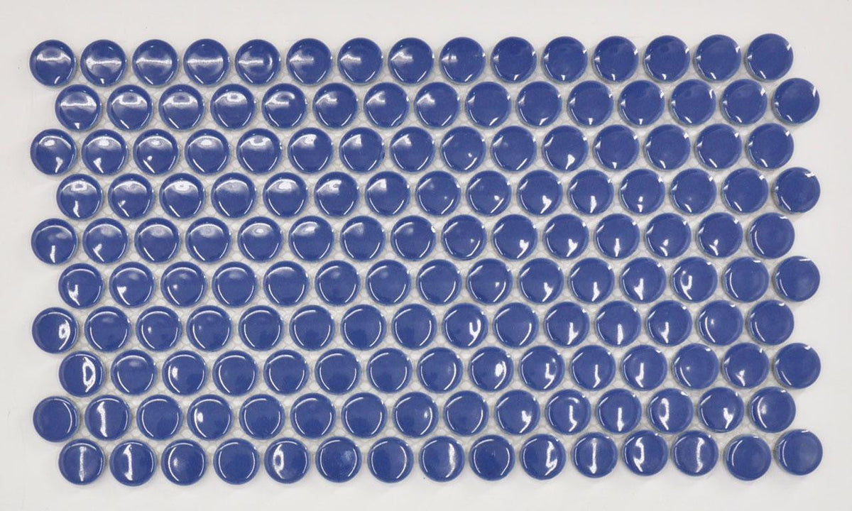 Glass penny shower mosaic tile