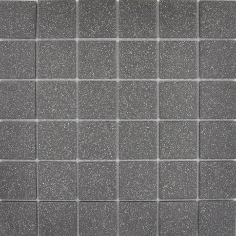 Graphite Grey Speckled 2x2 Porcelain Mosaic Tile 12x12