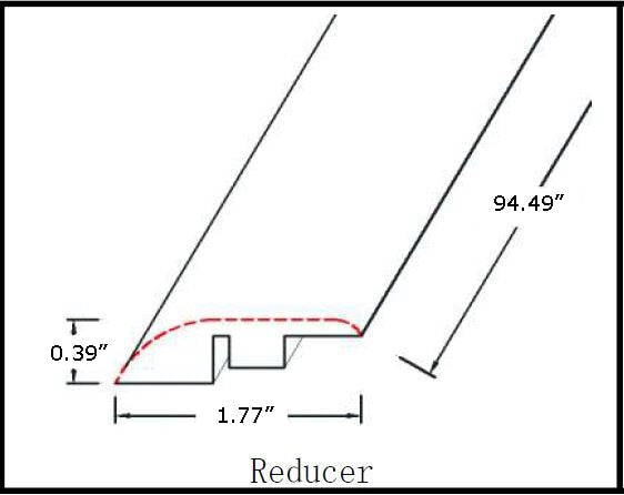 Vinyl Moldings - Gradient Collection - Asuza in Reducer