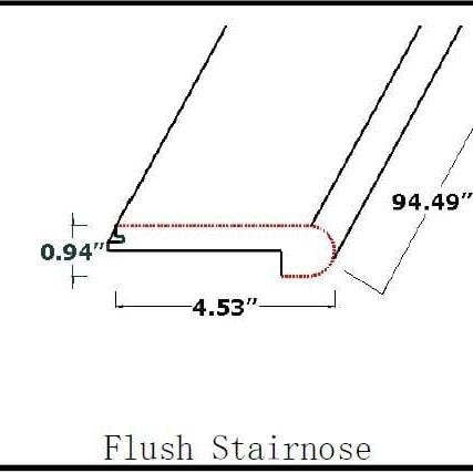 Laminate Moldings - Legendary Collection - True Cognac in Flush Stair Nose