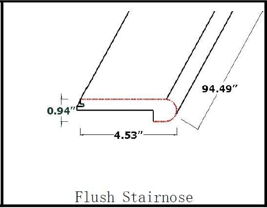 Laminate Moldings - Legendary Collection - True Cognac in Flush Stair Nose