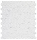 Carrara Barrel Glass Mosaic Tile 12x12 Sheet