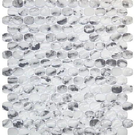 Grey Barrel Glass Mosaic Tile 12x12 Sheet