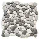 Grey Mix Glass Pebble Mosaic Tile 12x12 Sheet