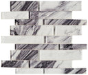 Panda Linear Mix Glass Mosaic Tile 12x12