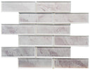 Pewter 2x6 Glass Mosaic Tile 12x12