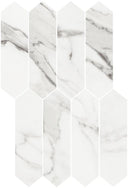 Alps Bianco Matte Picket Porcelain Mosaic Tile 11x18