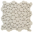 Grey Pebble Matte Glass Mosaic Tile 12x12 Sheet
