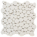 White Glass Pebble Matte Mosaic Tile 12x12 Sheet