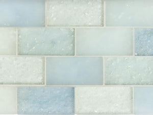 Caribbean Bricks Glass Mosaic Tile 11x10 Sheet