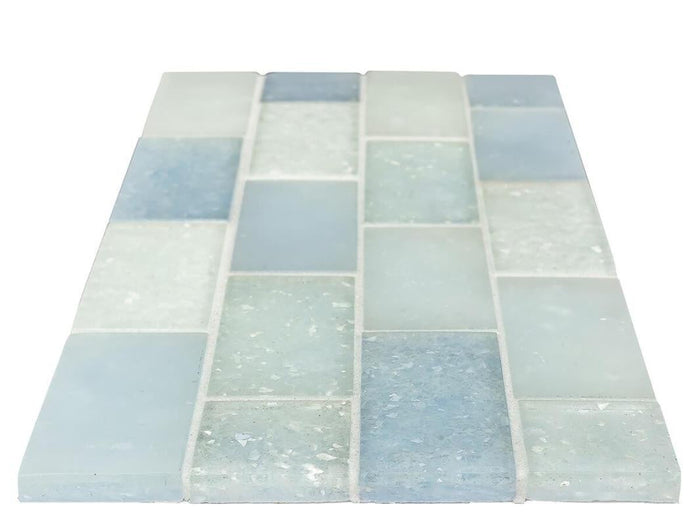 Caribbean Bricks Glass Mosaic Tile 11x10 Sheet 2