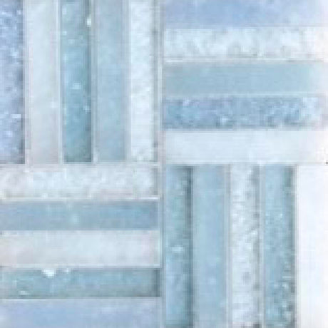 Caribbean Sticks and Stacks Glass Mosaic Tile 11x11 Sheet