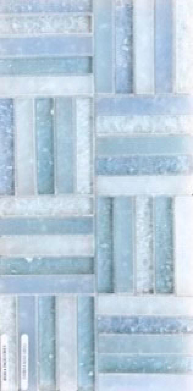 Caribbean Sticks and Stacks Glass Mosaic Tile 11x11 Sheet