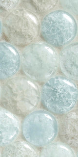 Bubbles Clear Lagoon Glass Mosaic Tile 11x11 Sheet