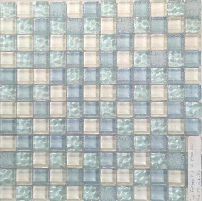 Antigua Mix 1x1 Glass Mosaic Tile 12x12 Sheet