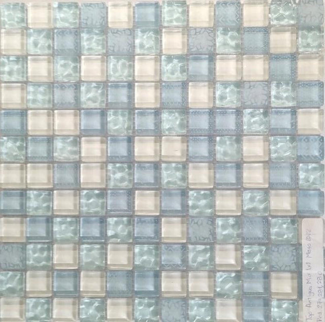 Antigua Mix 1x1 Glass Mosaic Tile 12x12 Sheet