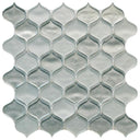 Mint Metallic Teardrop Glass Mosaic Tile 11x11 Sheet