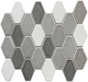 Grey Blend Diamond Glass Mosaic Tile 12x12 Sheet