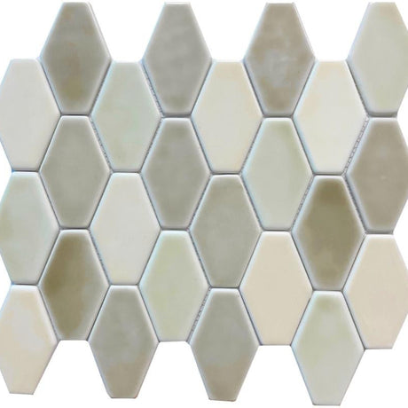 Beige Blend Diamond Glass Mosaic Tile 12x12 Sheet