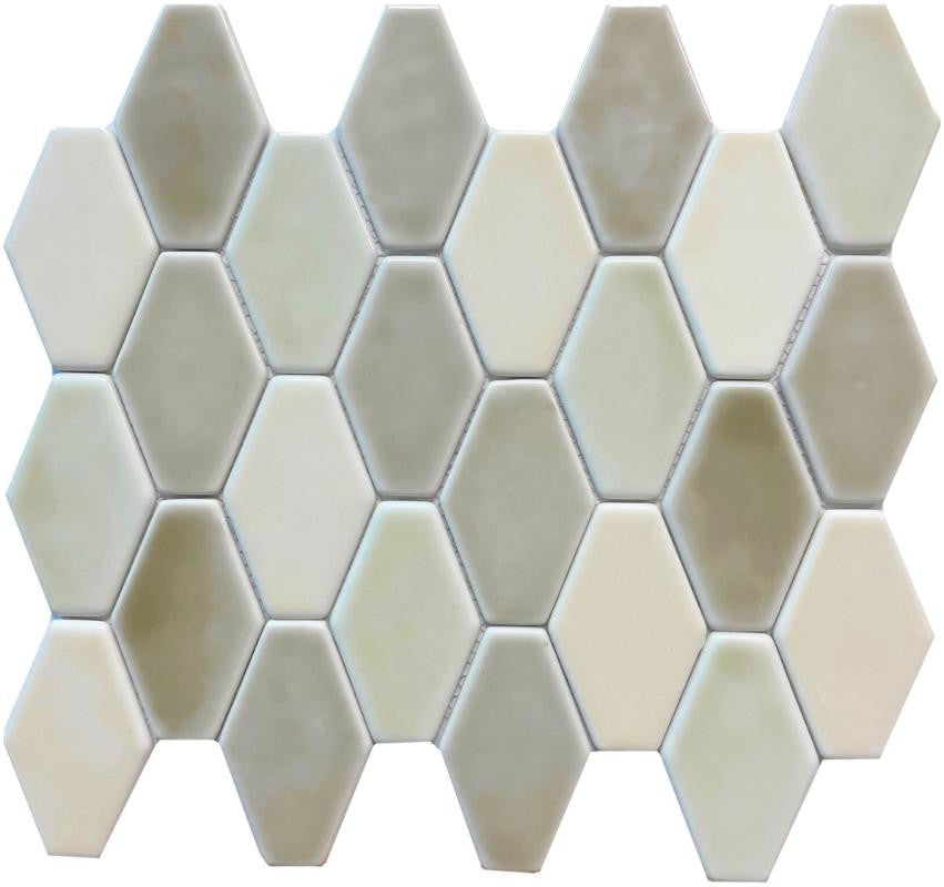 Beige Blend Diamond Glass Mosaic Tile 12x12 Sheet