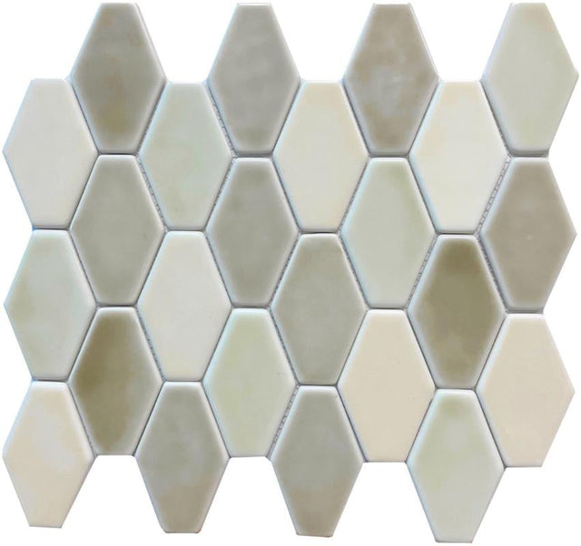 Beige Blend Diamond Glass Mosaic Tile 12x12 Sheet