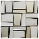 White and Gray 3D Prism Glass Mosaic Tile 12x12 Sheet