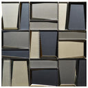 Blue Grey 3D Prism Glass Mosaic Tile 12x12 Sheet